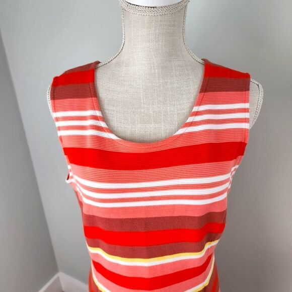 LANDS END SLEEVELESS ZIPPER BACK POCKETS KICK BACK SLIT DRESS SIZE 10 - Picture 2 of 8